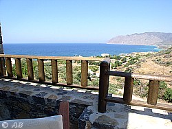 Blick von der Terrasse der Stein-Villa 4 Mochlos